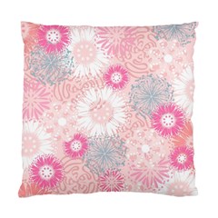 Flower Floral Sunflower Rose Pink Standard Cushion Case (one Side)