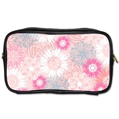 Flower Floral Sunflower Rose Pink Toiletries Bags 2-side