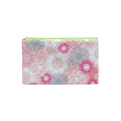 Flower Floral Sunflower Rose Pink Cosmetic Bag (xs) by Alisyart