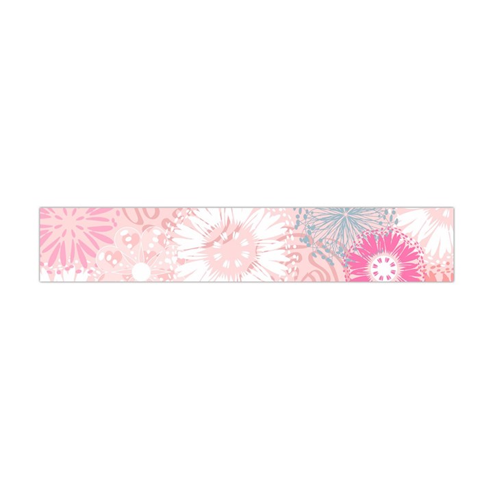 Flower Floral Sunflower Rose Pink Flano Scarf (Mini)