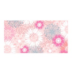 Flower Floral Sunflower Rose Pink Satin Wrap