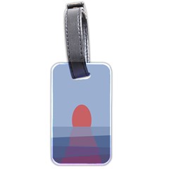 Sunrise Purple Orange Water Waves Luggage Tags (two Sides) by Alisyart