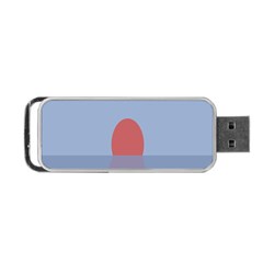 Sunrise Purple Orange Water Waves Portable Usb Flash (two Sides)