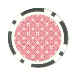 Pink Flower Floral Poker Chip Card Guard