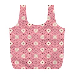 Pink Flower Floral Full Print Recycle Bags (l)  by Alisyart