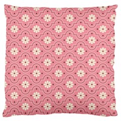 Pink Flower Floral Standard Flano Cushion Case (one Side) by Alisyart