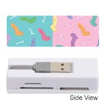 Socks Kids Blue Pink Yellow Purple Green Rainbow Memory Card Reader (Stick)  Front