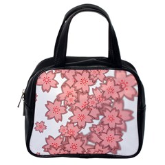 Flower Floral Pink Classic Handbags (one Side) by Alisyart