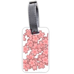 Flower Floral Pink Luggage Tags (one Side) 