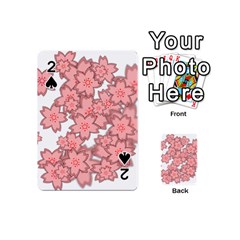 Flower Floral Pink Playing Cards 54 (mini) 