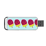 Watermelonn Red Yellow Blue Fruit Ice Portable USB Flash (One Side) Front