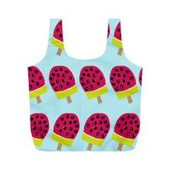 Watermelonn Red Yellow Blue Fruit Ice Full Print Recycle Bags (m)  by Alisyart