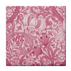 Vintage Style Floral Flower Pink Tile Coasters