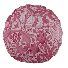 Vintage Style Floral Flower Pink Large 18  Premium Flano Round Cushions by Alisyart