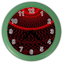 Red Spiral Featured Color Wall Clocks by Alisyart