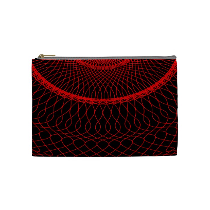 Red Spiral Featured Cosmetic Bag (Medium) 