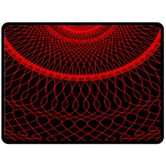 Red Spiral Featured Double Sided Fleece Blanket (large)  by Alisyart