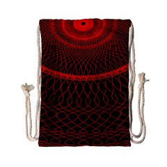 Red Spiral Featured Drawstring Bag (small)