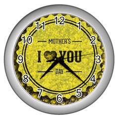 Happy Mother Day Wall Clocks (Silver) 