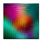 Colourful Weave Background Tile Coasters Front