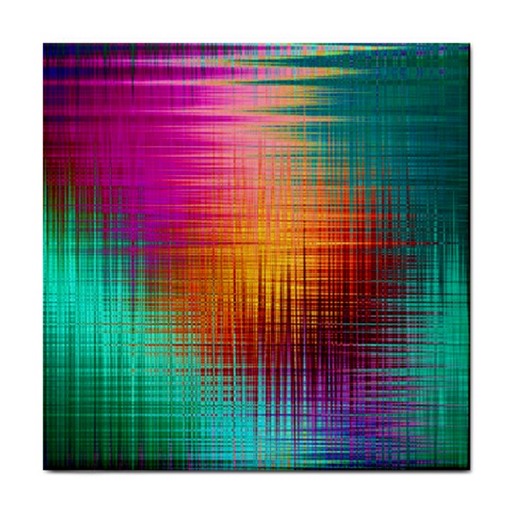 Colourful Weave Background Tile Coasters