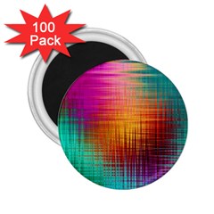 Colourful Weave Background 2 25  Magnets (100 Pack)  by Simbadda
