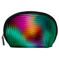 Colourful Weave Background Accessory Pouches (large)  by Simbadda
