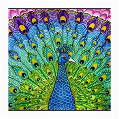 Peacock Bird Animation Medium Glasses Cloth (2-side) by Simbadda
