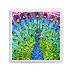 Peacock Bird Animation Memory Card Reader (square)  by Simbadda