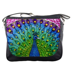 Peacock Bird Animation Messenger Bags by Simbadda