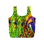 Peacock Feathers Full Print Recycle Bags (S)  Front