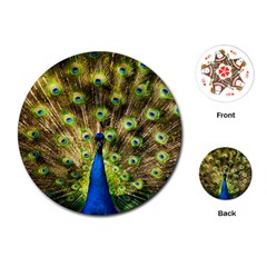 Peacock Bird Playing Cards (round)  by Simbadda