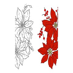 Poinsettia Flower Coloring Page Shower Curtain 48  X 72  (small)  by Simbadda