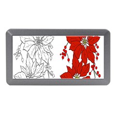 Poinsettia Flower Coloring Page Memory Card Reader (mini)