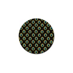 Peacock Inspired Background Golf Ball Marker (4 Pack) by Simbadda