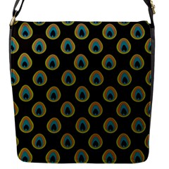 Peacock Inspired Background Flap Messenger Bag (s) by Simbadda