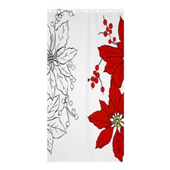 Poinsettia Flower Coloring Page Shower Curtain 36  x 72  (Stall) 