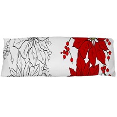 Poinsettia Flower Coloring Page Body Pillow Case (Dakimakura)