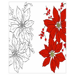 Poinsettia Flower Coloring Page Drawstring Bag (small) by Simbadda