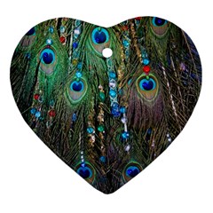 Peacock Jewelery Heart Ornament (two Sides) by Simbadda