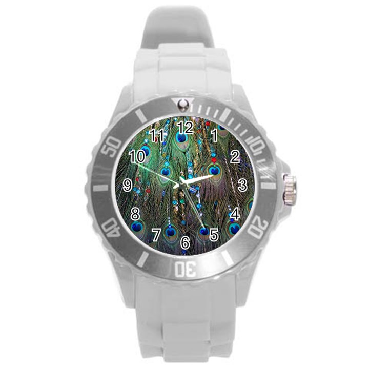 Peacock Jewelery Round Plastic Sport Watch (L)