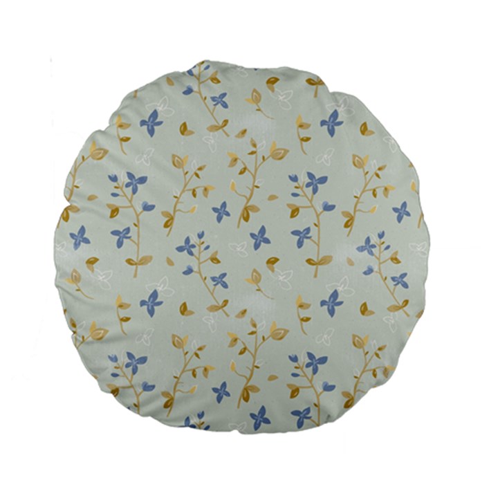 Vintage Hand Drawn Floral Background Standard 15  Premium Round Cushions