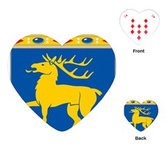 Coat Of Arms Of Aland Playing Cards (heart)  by abbeyz71