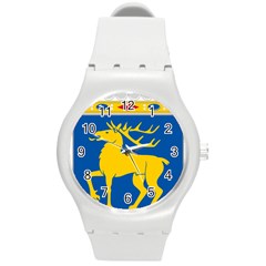 Coat Of Arms Of Aland Round Plastic Sport Watch (m) by abbeyz71