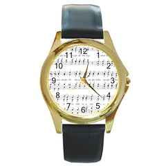 Jingle Bells Song Christmas Carol Round Gold Metal Watch by Simbadda