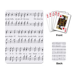 Jingle Bells Song Christmas Carol Playing Card by Simbadda