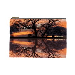 Aurora Sunset Sun Landscape Cosmetic Bag (large)  by Simbadda