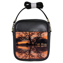 Aurora Sunset Sun Landscape Girls Sling Bags by Simbadda