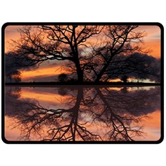 Aurora Sunset Sun Landscape Fleece Blanket (large) 