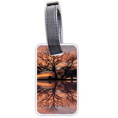 Aurora Sunset Sun Landscape Luggage Tags (one Side)  by Simbadda